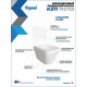 Комплект: инсталляция Grohe Rapid SL 38721001 с кнопкой хром и подвесным унитазом Teymi Kati T40701