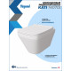 Комплект: инсталляция Grohe Rapid SL 38721001 с кнопкой хром и подвесным унитазом Teymi Kati T40701