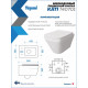 Комплект: инсталляция Grohe Rapid SL 38721001 с кнопкой хром и подвесным унитазом Teymi Kati T40701