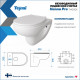 Комплект: инсталляция Grohe Rapid SL 38772001 с кнопкой и подвесным безободковым унитазом Teymi Hanna Pro T40901