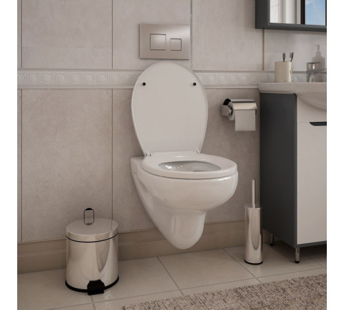 Комплект: инсталляция Grohe Solido 38811KF0 с черной кнопкой и подвесным унитазом Teymi Hanna Pro T40901