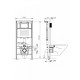 Комплект: инсталляция Teymi Aina 52 T70011 с кнопкой T70103BM и подвесным унитазом Teymi Iva T40601