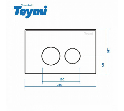 Комплект инсталляции Teymi Aina 50 T70033 + клавиша смыва Teymi Lina T70019WM белый матовый