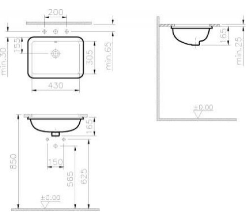 Умывальник Vitra S20 (5474B003-0618) 