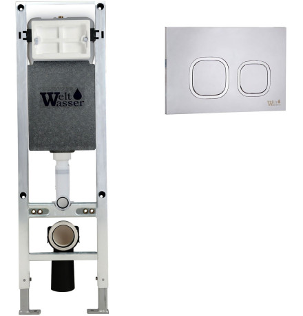 Система инсталляции Weltwasser Amberg 350 ST CR с клавишей хром глянцевый