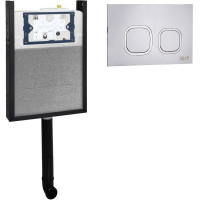 Система инсталляции для приставного унитаза Weltwasser Amberg 404 CR с клавишей хром глянец Система инсталляции для приставного унитаза Weltwasser Amberg 404 CR с клавишей хром глянец