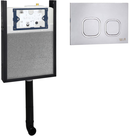 Система инсталляции для приставного унитаза Weltwasser Amberg 404 CR с клавишей хром глянец