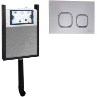 Система инсталляции для приставного унитаза Weltwasser Amberg 404 MT-CR с клавишей хром матовый Система инсталляции для приставного унитаза Weltwasser Amberg 404 MT-CR с клавишей хром матовый