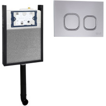 Система инсталляции для приставного унитаза Weltwasser Amberg 404 MT-CR с клавишей хром матовый Система инсталляции для приставного унитаза Weltwasser Amberg 404 MT-CR с клавишей хром матовый