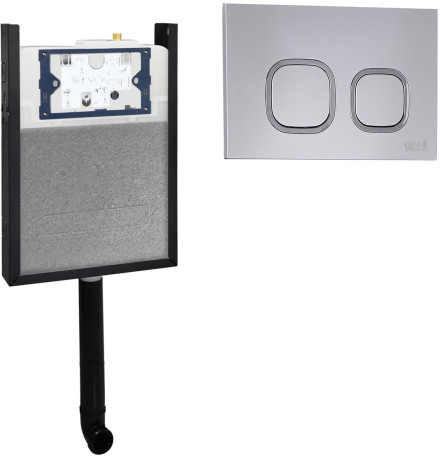 Система инсталляции для приставного унитаза Weltwasser Amberg 404 MT-CR с клавишей хром матовый