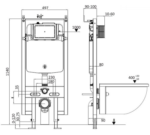 Система инсталляции для унитаза Weltwasser Amberg 497 ST Система инсталляции для унитаза Weltwasser Amberg 497 ST
