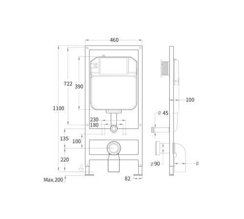 Система инсталляции для унитаза Weltwasser Bamberg 460 Система инсталляции для унитаза Weltwasser Bamberg 460