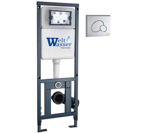 Комплект инсталляции Weltwasser Marberg 410 с кнопкой 410 RD и подвесным унитазом Amore di Mare Delio P203