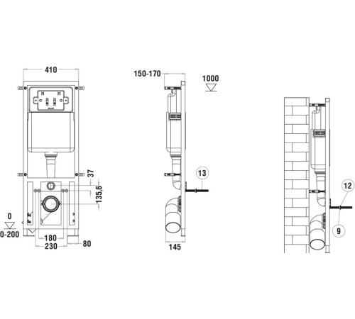 Система инсталляции Weltwasser Marberg 410 SE CR