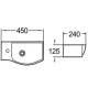 Умывальник  WeltWasser WW Aisbach 7945 GL-WT R (10000008691)   правый