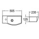 Умывальник  WeltWasser WW Aisbach 7950 GL-WT R (10000008693)   правый