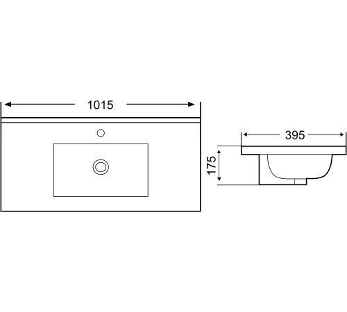 Умывальник WeltWasser WW Deilbach 7517-100 MT-BL  (10000005575)   