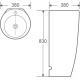 Умывальник WeltWasser WW Leerbach 3838 MT-BL (10000013333)  напольный