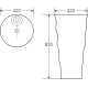 Умывальник  WeltWasser WW Leerbach 4242 GL-WT (10000005493)  напольный