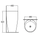 Умывальник  WeltWasser WW Leerbach 4949 MT-BL (10000013337)  напольный