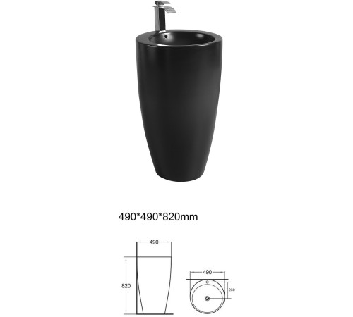 Умывальник  WeltWasser WW Leerbach 4949 MT-BL (10000013337)  напольный