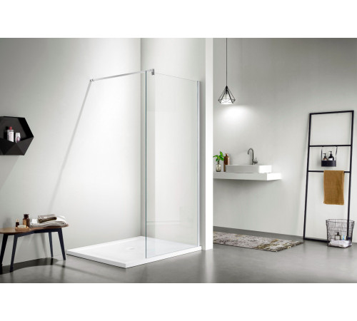 Душевая стенка Adema Реген Хром-120 Walk-in прозрачное стекло/хром (000001366)