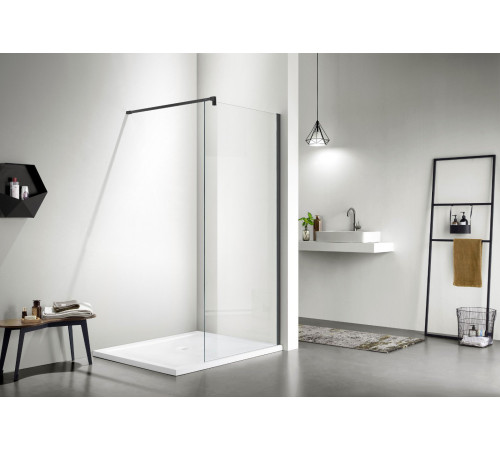 Душевая стенка Adema Реген Блэк-90 Walk-in прозрачное стекло (000001365)