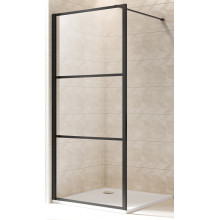 Душевая стенка Adema Смарт Компакт-90 Блэк / Smart Сompact-90 black Walk-in прозрачное стекло / черный (000001403)