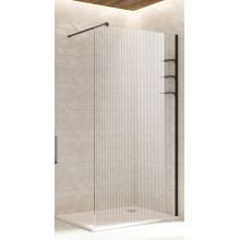 Душевая стенка Adema Риббер Блэк-90 Walk-in прозрачное стекло/черный (000001405)