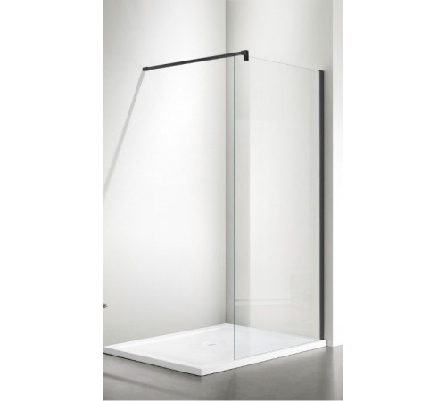 Душевая стенка Adema Реген Графит Браш-100 Walk-in прозрачное стекло/брашированный графит (УТ-00002231)