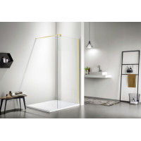 Душевая стенка Adema Реген Золото Браш-90 Walk-in прозрачное стекло/брашированное золото (УТ-00002234)