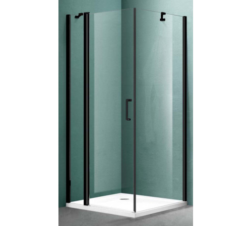  Душевой уголок Adema Сканди Блэк / Scandi Black 90x90 прозрачное стекло/ профиль черный (000001361)