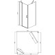  Душевой уголок Adema Сканди Блэк / Scandi Black 90x90 прозрачное стекло/ профиль черный (000001361)
