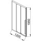 Душевая дверь Adema Скил техно / Skill techno 120x195 правая, прозрачное стекло (000001411)