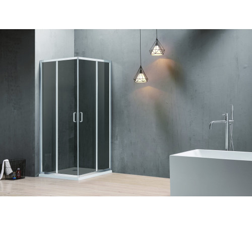Душевой уголок Adema Glass Line Vierkant 80x80 тонированное стекло (000001400)