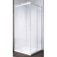 Душевой уголок Adema Слайд Виеркант / Slide Vierkant 90x90 прозрачное стекло / белый (УТ0000114)