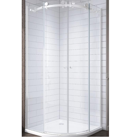 Душевой уголок Adema Слайд / Slide 90x90 прозрачное стекло / белый (УТ0000117)