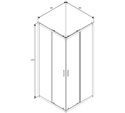  Душевой уголок Cerutti MUZA90 (90x90)