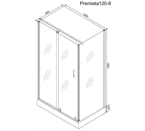  Душевой уголок Cerutti Premiata B120-8