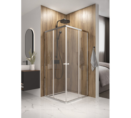 Душевой уголок Domani-Spa Shape 2 99 без поддона (DS04Sp99(2)L0Cl00.Chrome)