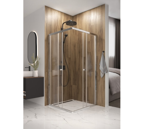 Душевой уголок Domani-Spa Shape 2 99 без поддона (DS04Sp99(2)L0Cl00.Chrome)