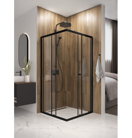 Душевой уголок Domani-Spa Shape 2 99 без поддона (DS04Sp99(2)L0Cl00.Gt-Black)