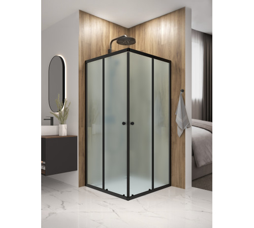 Душевой уголок Domani-Spa Shape 2 99 без поддона (DS04Sp99(2)L0M00.Gt-Black)