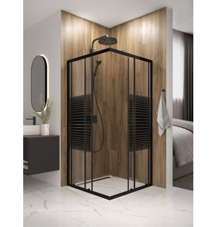 Душевой уголок Domani-Spa Shape 2 99 без поддона (DS04Sp99(2)L0St00.Gt-Black)