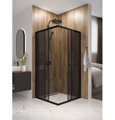Душевой уголок Domani-Spa Shape 2 99 без поддона (DS04Sp99(2)L0T00.Gt-Black)