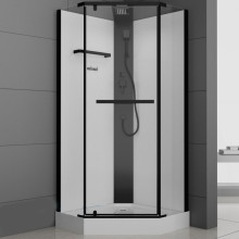 Душевая кабина ODA H101B 100x100 стекла прозрачные, профиль черный