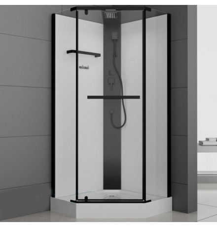 Душевая кабина ODA H901B 90x90 стекла прозрачные, профиль черный