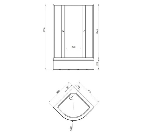 Душевой уголок Triton Вельвет B1 90х90 с поддоном (000002606)