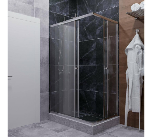 Душевой уголок Triton Вента Хром А1 120х80 с поддоном (000001854)