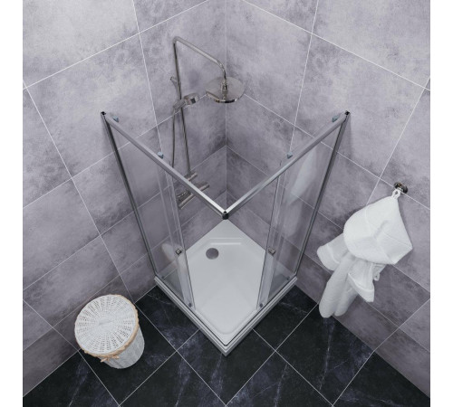 Душевой уголок Triton Вента Хром А1 100х100 с поддоном (000001823)